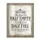 Stupell Industries Half Empty Beer Sign Bar Room Word Design Wood Wall Plaque